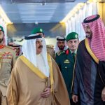 Leaders from Gulf States walking together to discuss regional security and Iran.